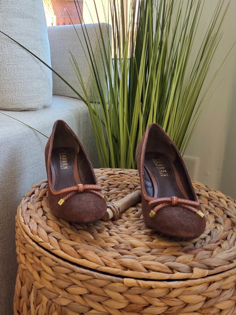 Ralph Lauren Brown Suede Shoes Brand New